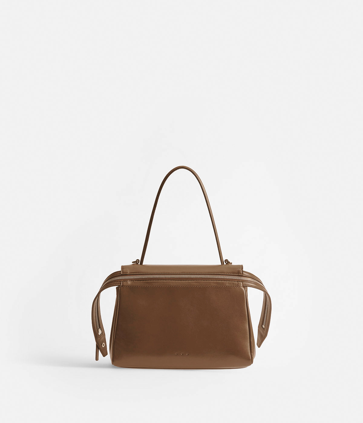 Aesther Ekme Joni Calfskin Top-Handle Bag - Dark Toffee