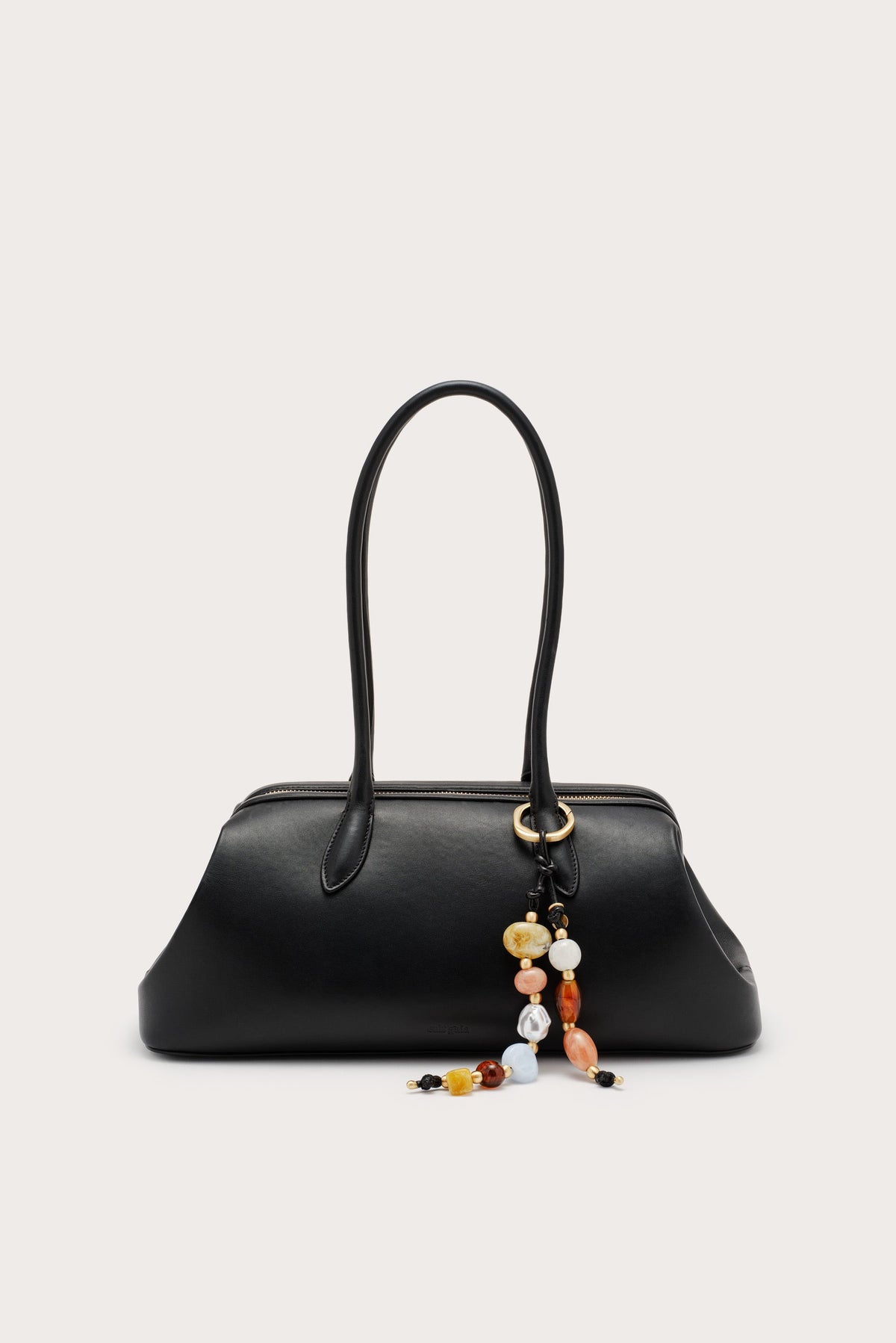 Cult Gaia Raia Satchel in smooth leather - Black