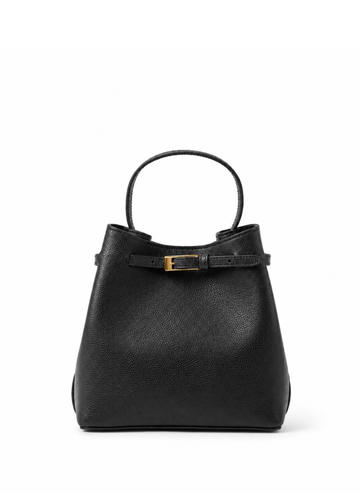 Elleme Belt Bag Small Pebbled Leather Tote - Black