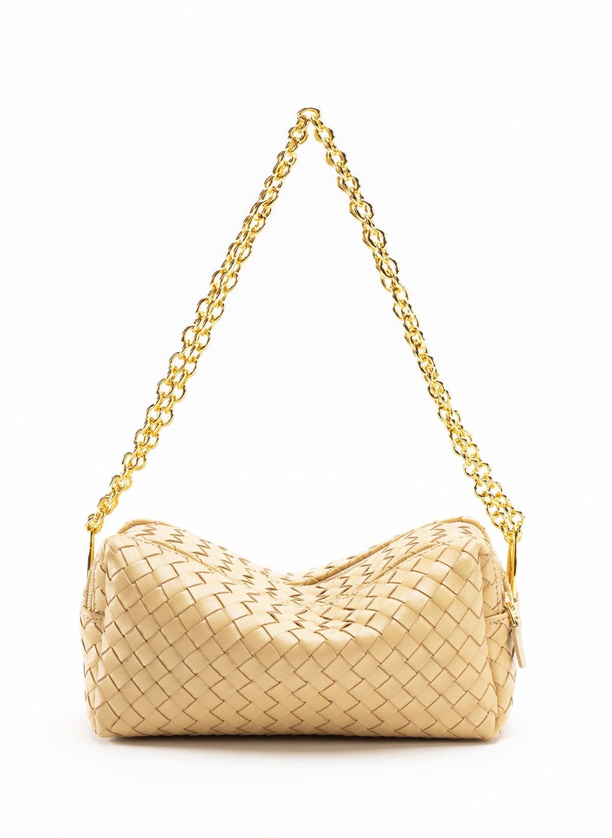 Elleme Trousse Chain Woven Lambskin Shoulder Bag - Butter