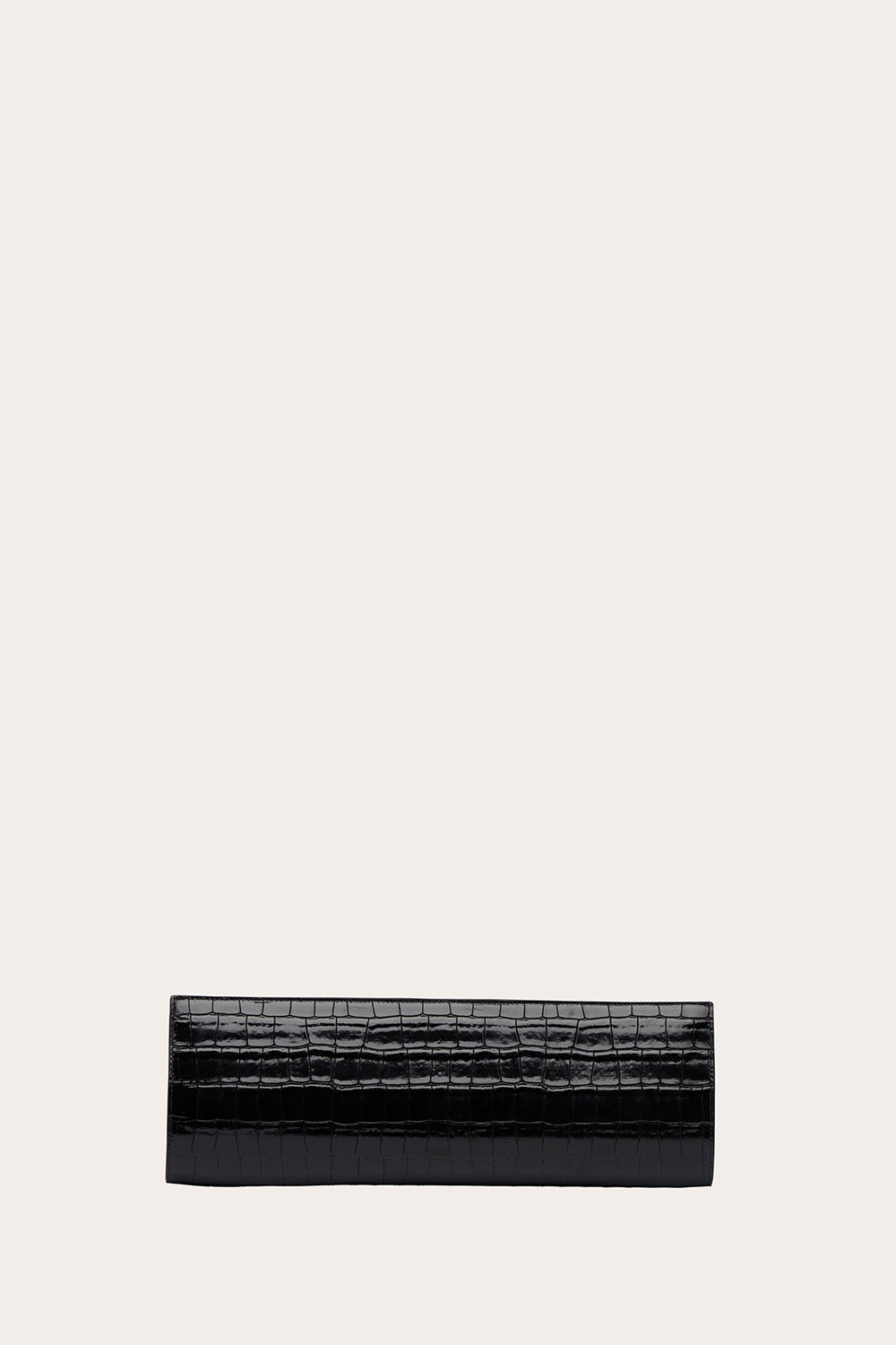 Liffner Paper Clutch Croc-Embossed Calf Leather - Black