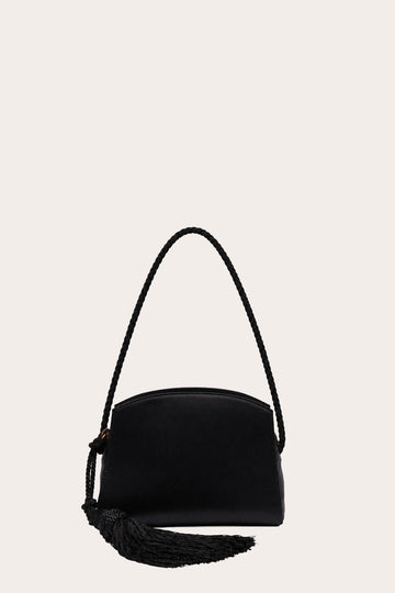 Liffner Tassel Clutch Satin - Black