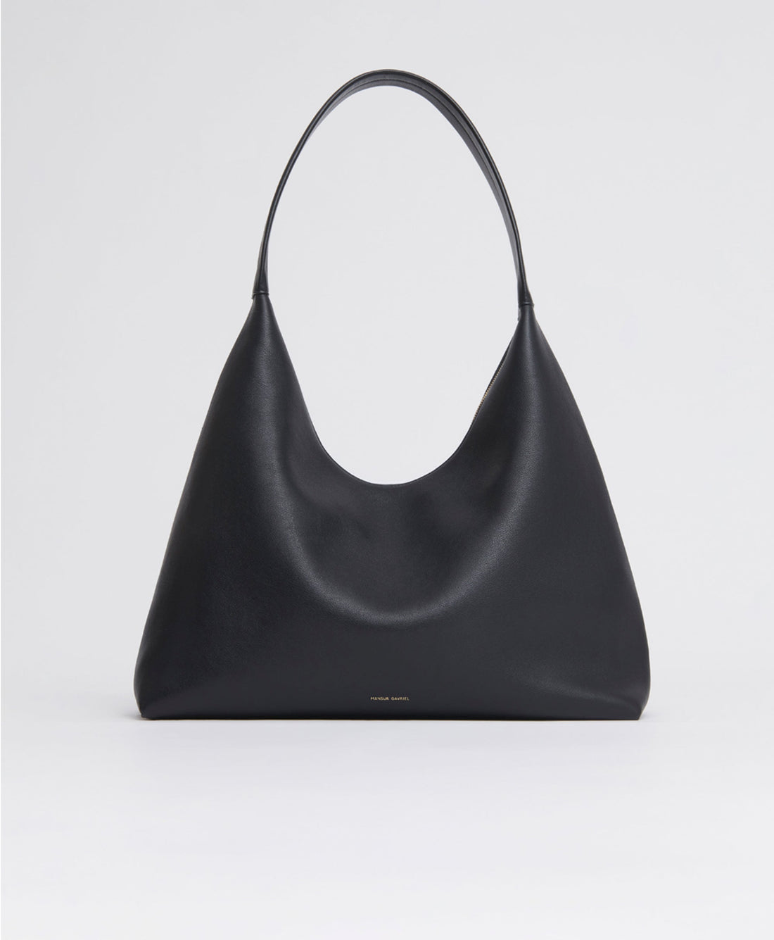 Mansur Gavriel Maxi Candy Hobo in tumbled calfskin leather - Black