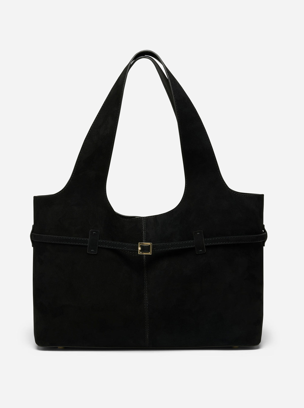 MANU Atelier Cambon Cabas Suede Tote Bag - Black