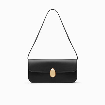 NEOUS Phoenix East West Leather Shoulder Bag - Black