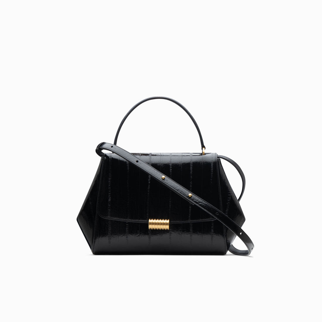 NEOUS Thala Eel-Embossed Leather Crossbody Bag - Black